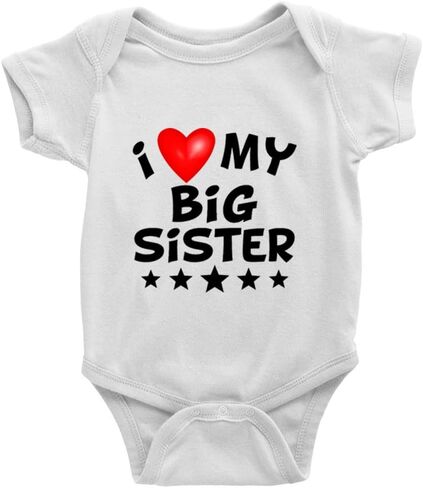 بدلة قطعة واحدة للأطفال حديثي الولادة من I Love My Big Sister بأكمام طويلة للجنسين in Saudi Arabia
