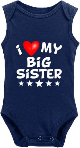 بدلة قطعة واحدة للأطفال حديثي الولادة من I Love My Big Sister بأكمام طويلة للجنسين in Saudi Arabia