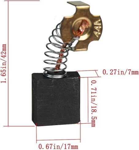 4 قطع من فرشاة الكربون 999044 المتوافقة مع قطع غيار هيتاشي P12RA، M12V، C10RA2، CC12Y، G18SE2، G23SC2 in Kuwait