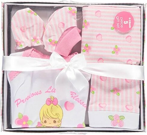 Precious Moments Baby Girls Little Blessings 5-Piece Layette Gift Set - Pink in Saudi Arabia