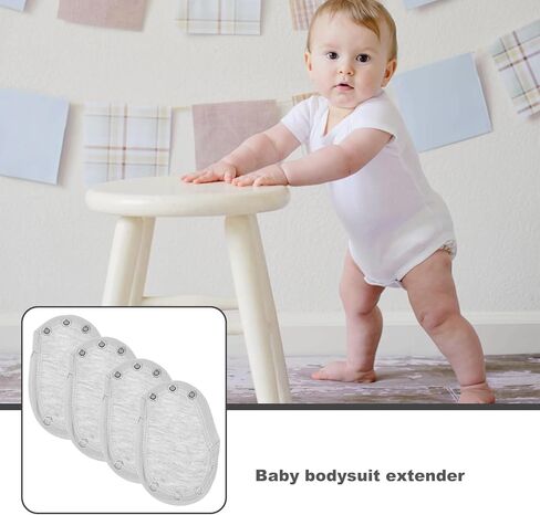 Alasum 4pcs Baby Bodysuit Extender for Baby Boys Girls Kids Romper Crotch Extenter Bodysuit Jumpsuit Diaper Romper Lengthen in Kuwait