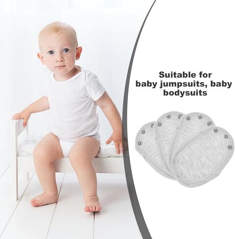 Alasum 4pcs Baby Bodysuit Extender for Baby Boys Girls Kids Romper Crotch Extenter Bodysuit Jumpsuit Diaper Romper Lengthen in Kuwait
