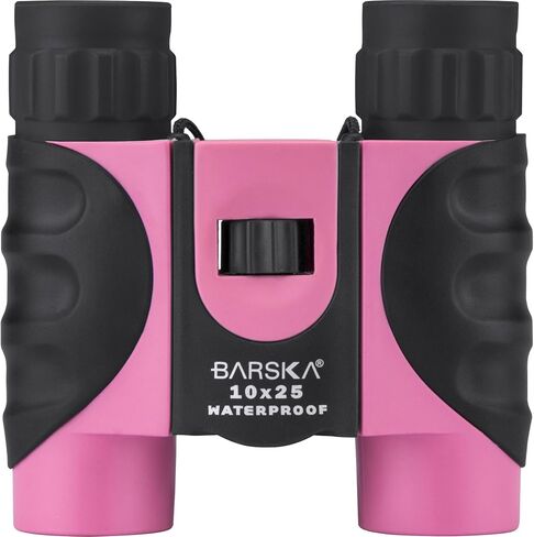 Barska 10x25 Waterproof Binoculars – Compact Blue Binoculars for Bird Watching, Hiking & Sightseeing – BK-7 Roof Prism, Fully Coated Optics, Fogproof, Rubber Armored in Saudi Arabia