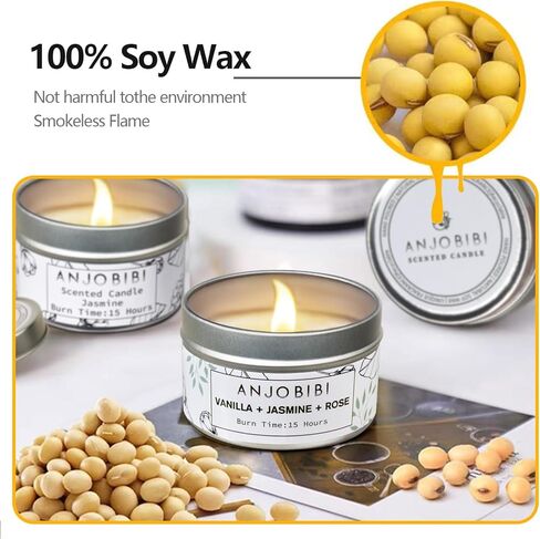 هدايا الشموع المعطرة بالفانيليا للنساء (عبوة من عبوتين للذهب) - 2 أونصة - شمعة تدوم طويلاً لمدة 15 ساعة، طبيعية بالكامل، شموع الصويا، تهدئ in Kuwait