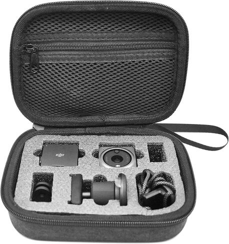 حقيبة حمل لمجموعة دي جي آي أكشن 2 ذات الشاشة المزدوجة مع غلاف داخلي صلب من الفوم قابل للحمل، رمادي داكن، مقاس M in Kuwait