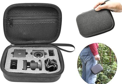 حقيبة حمل لمجموعة دي جي آي أكشن 2 ذات الشاشة المزدوجة مع غلاف داخلي صلب من الفوم قابل للحمل، رمادي داكن، مقاس M in Kuwait