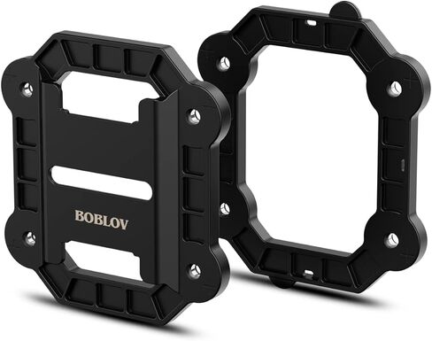 BOBLOV مشبك خلفي مغناطيسي لكاميرا الجسم، حامل مغناطيسي عالمي مع 8 مغناطيسات مدمجة، نوع جديد ومشابك سيليكا سوداء محمولة لجميع كاميرات الجسم تلتصق بالملابس in Kuwait