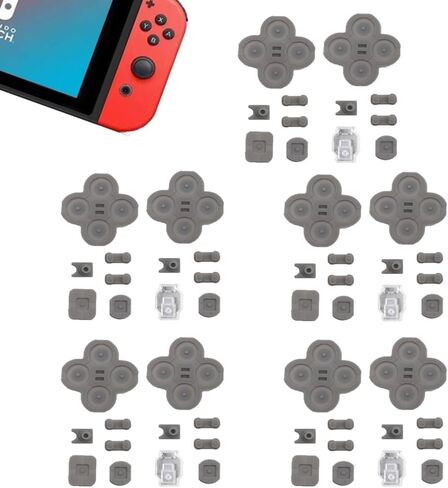 MYPUQIAO 5 Sets Silicone Conductive Rubber Pads Replacement for Switch Joy-con controller for NS left & Right Parts Controller Adhesive Button Changing Keypad Repair Replacement Part Tool Kit(Joycon) in Kuwait