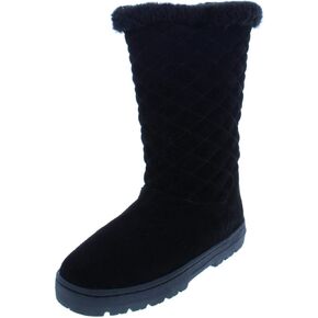 Style & Co. Womens Nickyy Quilted Suede Winter Boots