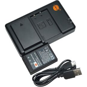 DSTE Replacement for 2X BLS-1 Battery + Rapid Dual Charger with Micro USB Cable Compatible Olympus E-400 E-410 E-420 E-450 E-600 E-620 E-P1 E-P2 E-P3 E-PL1 E-PL3 E-PM1 Camera as PS-BLS1