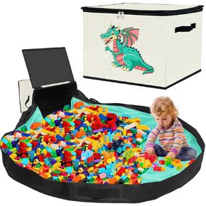 homyfort Large Toy Box Storage Chest for Kids Boys,Collapsible Toy Bin Organizer Basket with Lids for Blanket,Toys,Toddler,Nursery,Playroom (Black)