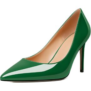 حذاء YODEKS نسائي بكعب عالٍ بمقدمة مدببة سهل الارتداء ومقدمة مغلقة كلاسيكي أنيق مثير بكعب ستيليتو أخضر - 8 M US in Kuwait