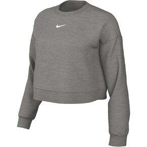 Nike Sportswear Phoenix Fleece Women's Over-Oversized Crew-Neck Sweatshirt (DQ5761-063, Dark Grey Heather/Sail)