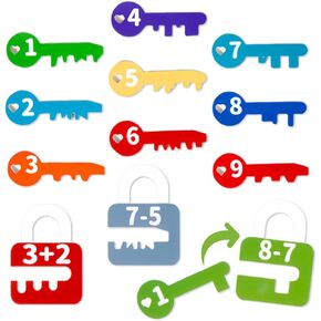 Learning Locks and Keys Math Matching and Numbers Counting Montessori Sorting Educational Toys Fine Motor Skills Toys Preschool Games for Toddlers Kids 3 4 5