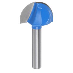 HARFINGTON Router Bit Core Box 1/4 Shank 7/8 Inch Cutting Dia. Round Nose Router Bit 2 Flutes Carbide Cove Box Cutter for Carpentry Woodworking Milling Cutter Tool