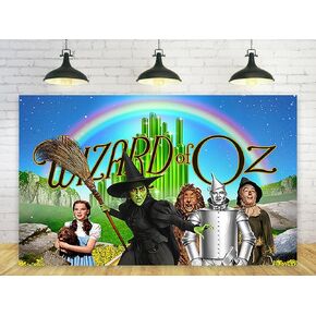 Green Castle Backdrop for Birthday Party Decorations Background for Party Cake Table Decorations The Wizard of OZ Theme Banner 5x3ft