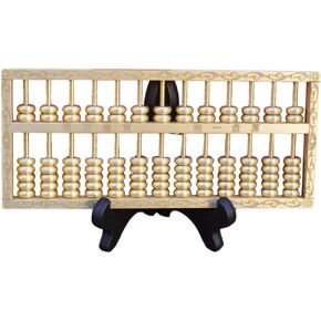 Brass Abacus Feng Shui Decor Chinese Abacus Figurine Chinese Math Calculating Tool for Kids Adult Collection Attract Wealth Luck Abacus Decor