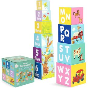 مكعبات تكديس من بوبي بيبي، ألعاب مركبة تحتوي على حروف وأرقام، مكعبات مونتيسوري للأطفال الصغار، ألعاب تعليمية لمرحلة ما قبل المدرسة in Kuwait