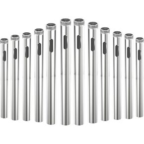 Aopin Diamond Drill Bits Core Drill Bits Hole Saw Kit 6mm(1/4inch) for Glass, Ceramics, Porcelain, Marble, Carbon Steel, 12Pcs