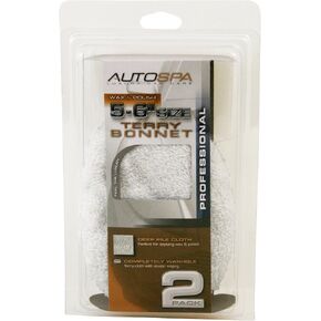 AutoSpa 40400AS 5-6" Cotton Terry Polishing Bonnet (2-Pack)