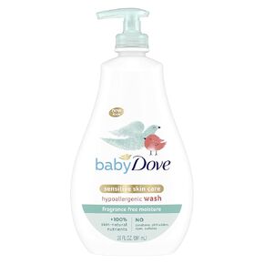 Baby Dove Baby Wash and Shampoo Baby Bath Products for Baby's Delicate Skin Rich Moisture Washes Away Bacteria, Tear-Free and Hypoallergenic, 13 Fl Oz (Pack of 3)