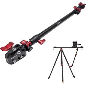 IFOOTAGE Camera Support Arm Stabilizer SA-32, 32" Length Adjustable Telescoping Support Rod with C Clamps and Quick Release Ballhead for Camera Video Slider Rail and Tripod