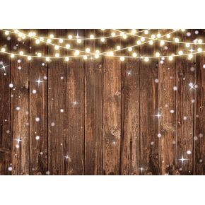 SJOLOON Rustic Vintage Backdrop Brown Wood Photo Backdrop for Birthday Party Decoration Photoshoot Studio Props 12642 (7x5FT)