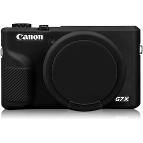 حافظة لكاميرا Canon Powershot G7X Mark III الرقمية، حافظة حماية من السيليكون الناعم وخفيفة الوزن للغاية مع غطاء عدسة قابل للإزالة لكاميرا Canon Powershot G7 X Mark III DSLR، وردي in Kuwait