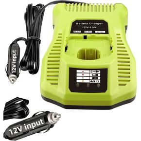 P117 Charger for Ryobi 18V12V Battery,Mini Fast Car Charger Replacement for Ryobi 18V12V Multi Voltage Rapid Batteries Chargeur,for Ryobi Power Tool Dirll DIY Charger Adapter(Cigarette Lighter Plug) in Kuwait