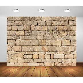 BELECO 7x5ft Fabric Vintage Brick Stone Wall Backdrop for Photography Ancient Rock Wall Textured Brick Stone Background Wallpaper Castle Stone Wall for Party Decorations Studio Booth Photo Props