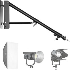 Wall Mount Triangle Boom Arm 53inch /135cm，Flexible Rotation, Save Space, Camera Wall Mount for Photography Strobe Light, Ring Light, Umbrella Softbox, Reflecto