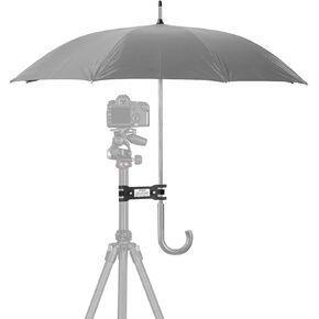 Joyzan Tripod Umbrella Clamp Holder, Camera Mounted Bracket Stand Photography Outdoor Clip Double Head Crab Plier Metal Arm Adapter Accessory Mount Monitor Boom Photo Reflector Studio Light Motorcycle