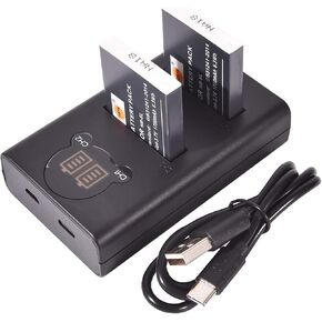 DSTE 2X NB-6L + Dual LCD Battery Charger Compatible with Canon SX170 SX500 S120 SD4000 is SX275 SX510 SX610 SX710 HS D10 D20 ELPH 500 HS with Type-C and Micro-USB Port as CB-2LY