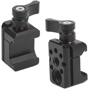 1Pcs Clamp, Quick Release Clamp with 1/4 3/8 M2.5 Thread for DSLR Camera Cage Plate Monitor Support Cold Shoe Monitor Mount