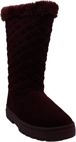 Style & Co. Womens Nickyy Quilted Suede Winter Boots in Saudi Arabia