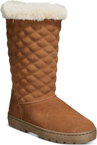 Style & Co. Womens Nickyy Quilted Suede Winter Boots in Saudi Arabia
