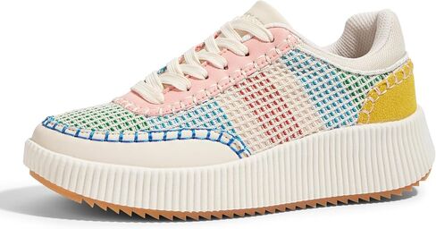 LUCKY STEP Women's Platform Sneakers Retro Braided Fashion Casual Chunky Shoes Breathable Durable Non Slip Walking Footwear in Saudi Arabia