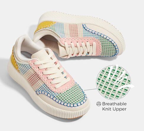 LUCKY STEP Women's Platform Sneakers Retro Braided Fashion Casual Chunky Shoes Breathable Durable Non Slip Walking Footwear in Saudi Arabia