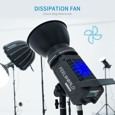 FEELWORLD FL225B 2700K~6500K Bi-Color Video Studio Light 225W Lighting | CRI96+ TLCI97+ 64500lux@1m for Film, Live Streaming, Videography, Photography, Wedding, Interview in Saudi Arabia