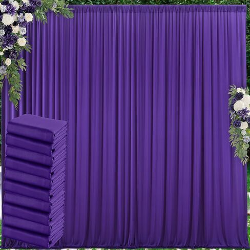 10x10 Black Backdrop Curtain for Parties, Wedding Wrinkle Free Black Photo Curtains,Backdrop Drapes Fabric Decoration for Graduation Baby Shower 5ft x 10ft,2 Panels in Saudi Arabia