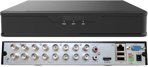 1stPV H.265 16ch 5MP Lite Hybrid 5 في 1 TVI/AHD/CVI/IP مسجل فيديو مراقبة مستقل CCTV DVR NVR نظام للكاميرات التناظرية وIP الأمنية، الوصول عن بعد، كشف الحركة، محرك أقراص ثابتة سعة 2 تيرابايت (بدون PoE) in Saudi Arabia