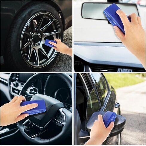 2pcs Tire Shine Applicator, Reusable Tire Dressing Applicator with Lid, Tire Brushes for Cleaning Tires, Auto Wheel Detailing Tire Cleaner Foam Brush for Using to Apply Tire Shine,Tire Wet(Blue) in Saudi Arabia
