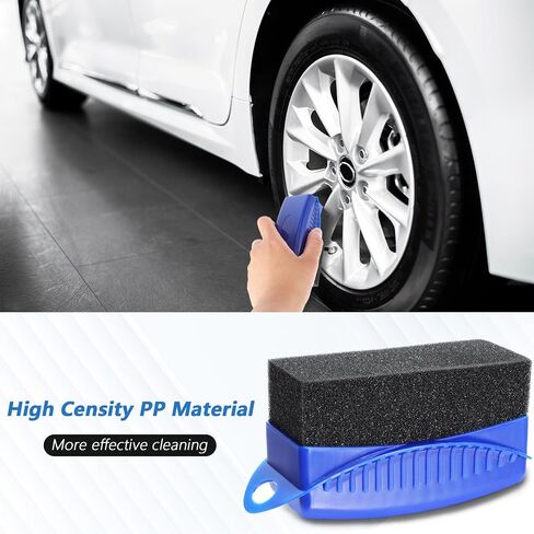 2pcs Tire Shine Applicator, Reusable Tire Dressing Applicator with Lid, Tire Brushes for Cleaning Tires, Auto Wheel Detailing Tire Cleaner Foam Brush for Using to Apply Tire Shine,Tire Wet(Blue) in Saudi Arabia