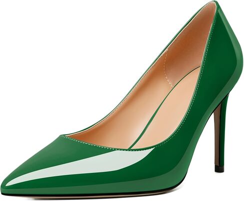 حذاء YODEKS نسائي بكعب عالٍ بمقدمة مدببة سهل الارتداء ومقدمة مغلقة كلاسيكي أنيق مثير بكعب ستيليتو أخضر - 8 M US in Kuwait