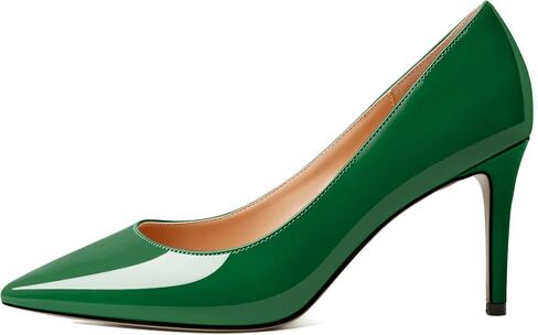 حذاء YODEKS نسائي بكعب عالٍ بمقدمة مدببة سهل الارتداء ومقدمة مغلقة كلاسيكي أنيق مثير بكعب ستيليتو أخضر - 8 M US in Kuwait