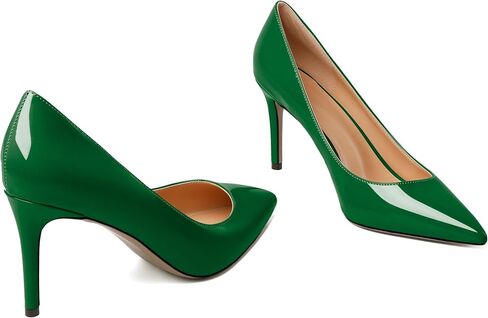 حذاء YODEKS نسائي بكعب عالٍ بمقدمة مدببة سهل الارتداء ومقدمة مغلقة كلاسيكي أنيق مثير بكعب ستيليتو أخضر - 8 M US in Kuwait