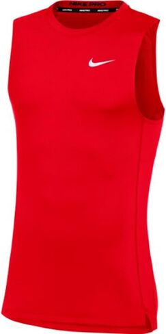 Nike Mens Pro Sleeveless Fitted Training Tee (Large, Grey) in Saudi Arabia