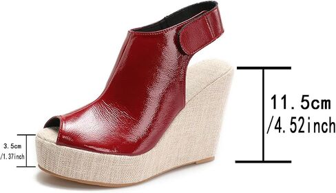 Women's Round Peep Toe Platform Wedge Sandals Espadrille 4.5 Inch High Heel Ankle Strap Slingback Wedges Shoes for Women Comfy Dress Summer Sandals Casual Beach in Saudi Arabia
