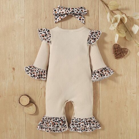 Infant Baby Girl Onesie Romper Clothes Merry Christmas Long Sleeve Jumpsuit Newborn First Christmas One Piece Outfit in Kuwait