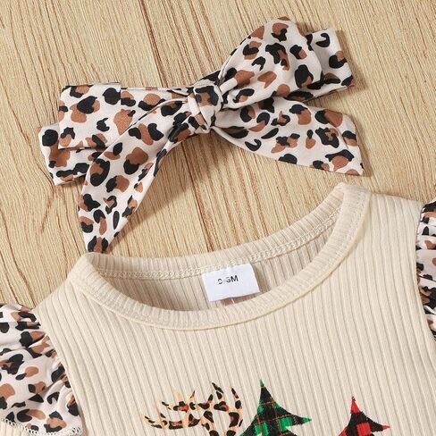 Infant Baby Girl Onesie Romper Clothes Merry Christmas Long Sleeve Jumpsuit Newborn First Christmas One Piece Outfit in Kuwait